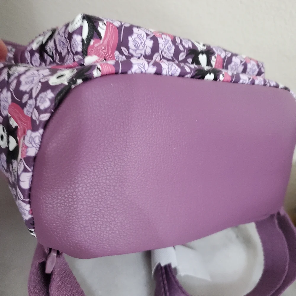 The Nightmare Before Christmas Jack And Sally Purple Rose Backpack NWT Unisex